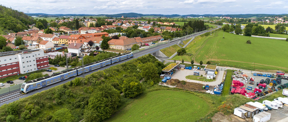 Vizualizace interiéru bytu - obývací pokoj + kk